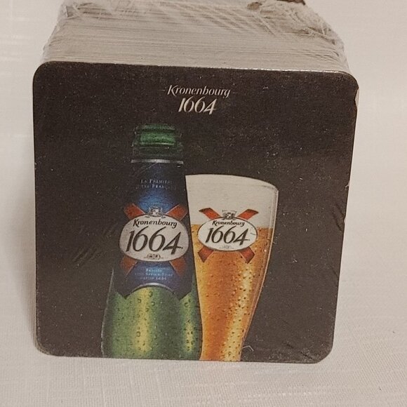 1664 Kronnenbourg Beer Coasters PACK of 75 French Wheat Beer BNIP - Picture 1 of 4